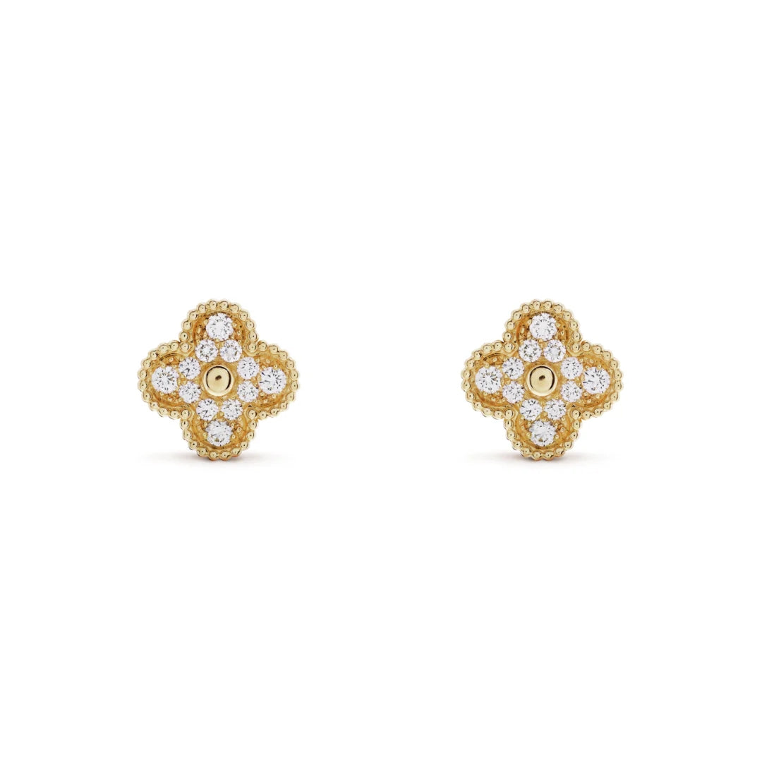 CLOVER Gold Earrings - Grand Collection | Tiva Jewelry