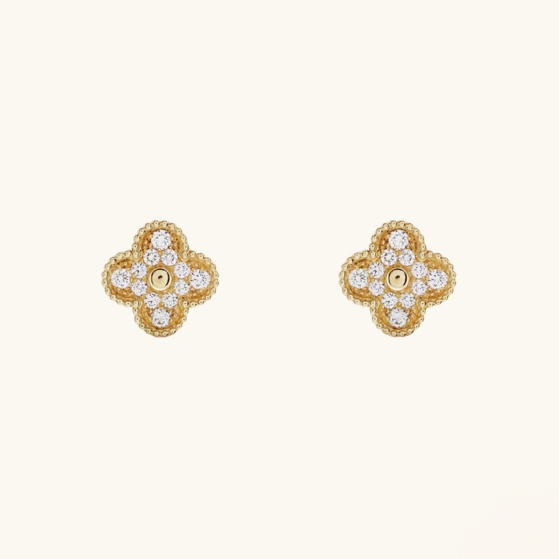 CLOVER Gold Earrings - Grand Collection | Tiva Jewelry