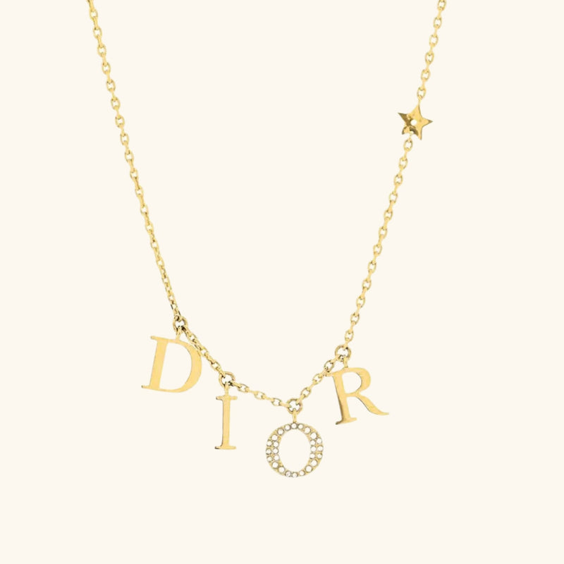 Signature Gold DR Necklace | Tiva Jewelry