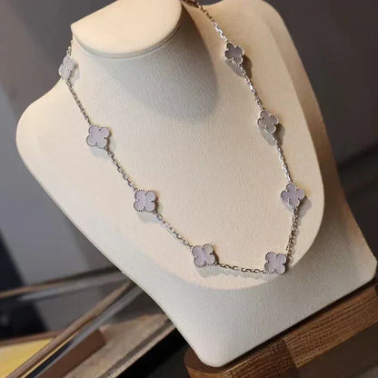 CLOVER | 10-Motif Purple Necklace | Tiva Jewelry