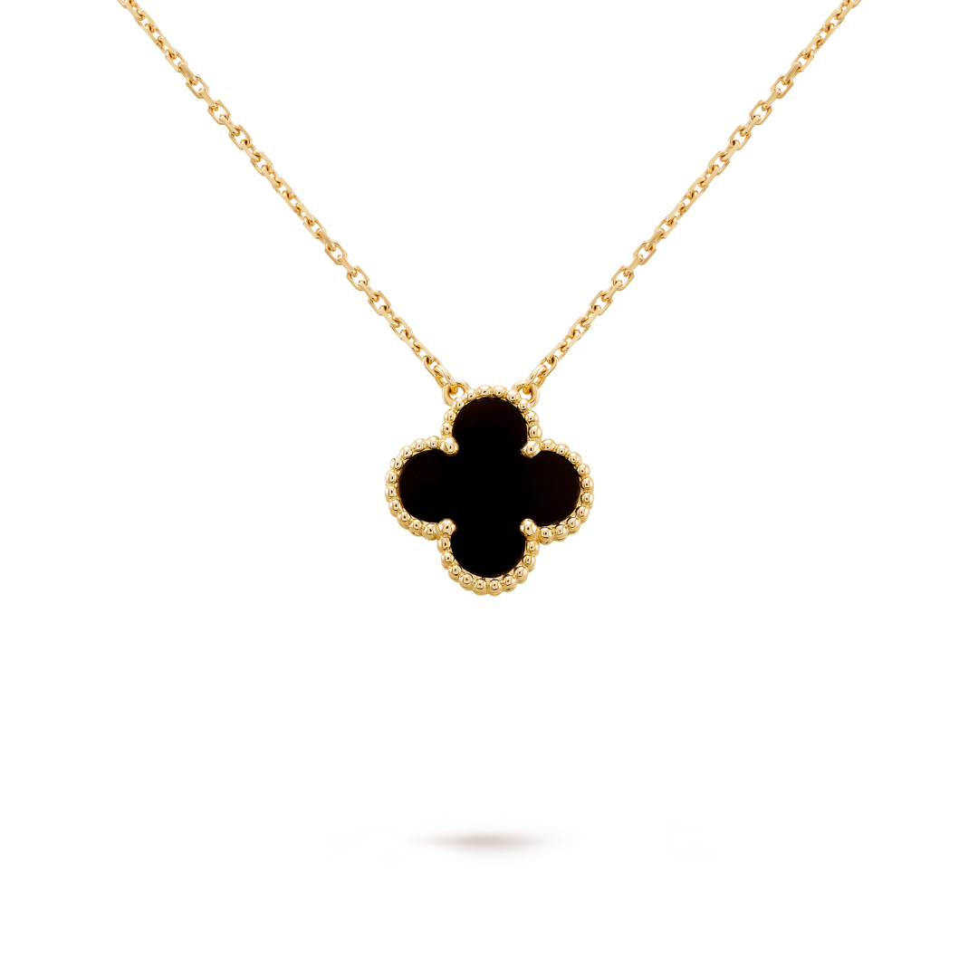 CLOVER Black Pendant Necklace | Tiva Jewelry