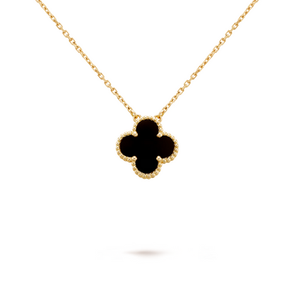CLOVER Black Pendant Necklace | Tiva Jewelry