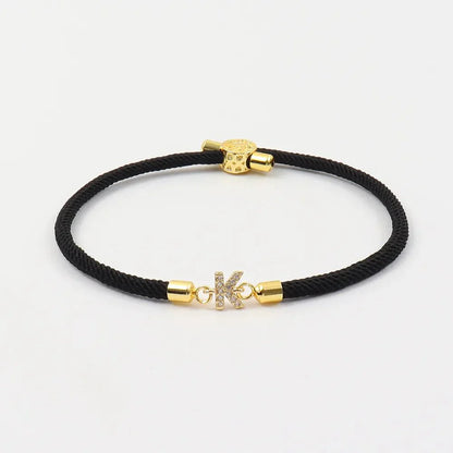 Adjustable Letter Initial Bracelets | Tiva Jewelry