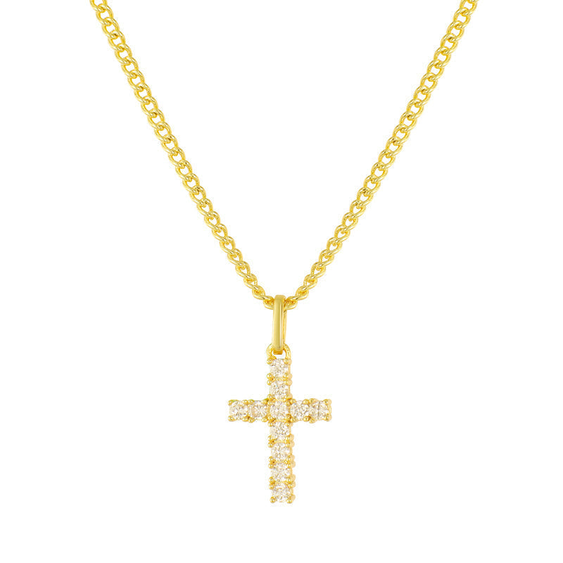 SIGNATURE | Elegance Cross Necklace – Enduring Allure | Tiva Jewelry