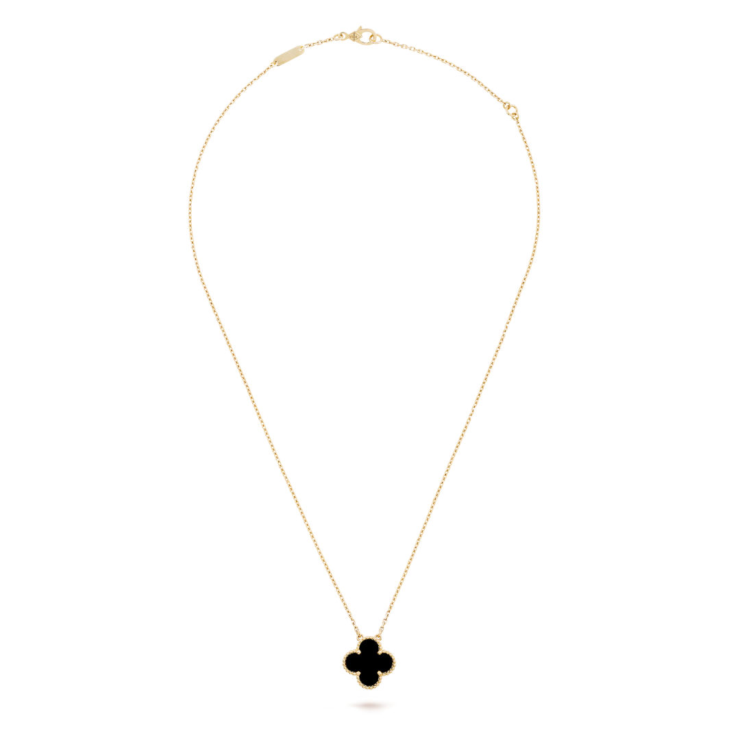 CLOVER Black Pendant Necklace | Tiva Jewelry