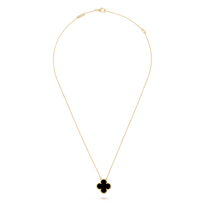 CLOVER Black Pendant Necklace | Tiva Jewelry