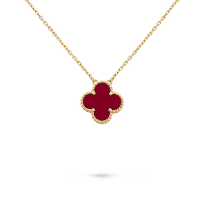 Clover Red Necklace - Dramatic, Sophisticated Adornment