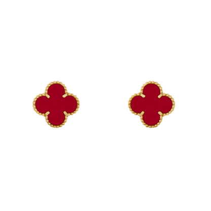 Clover Red Earrings - Sophisticated Day-to-Night Glow | Tiva Jewelry