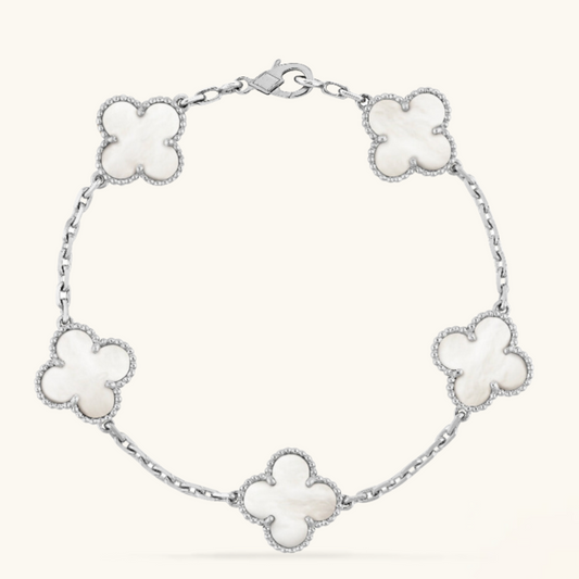 CLOVER White Bracelet - Graceful Day-to-Night Adornment