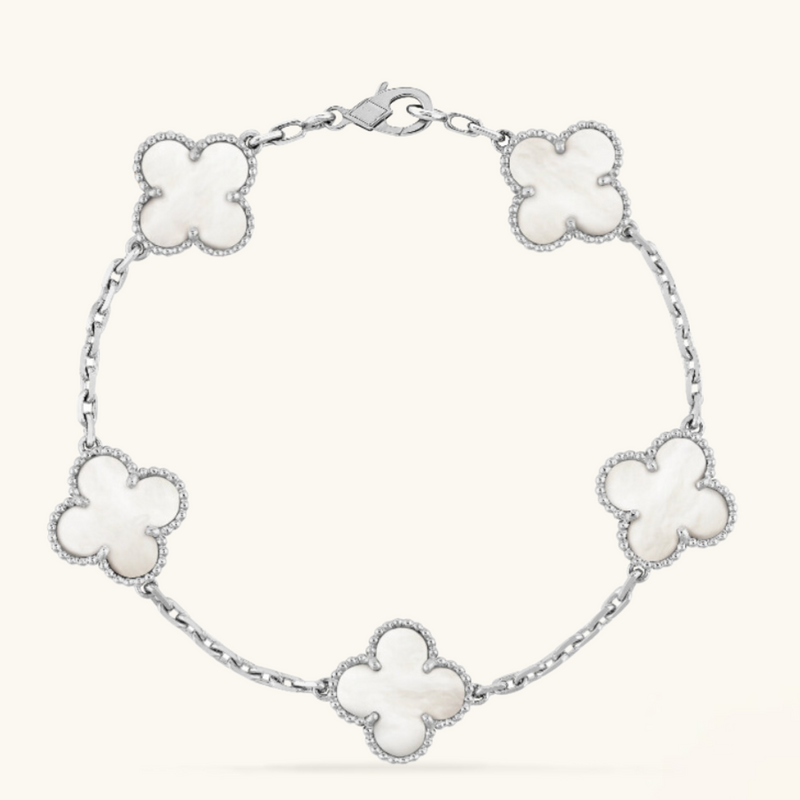 CLOVER White Bracelet - Graceful Day-to-Night Adornment