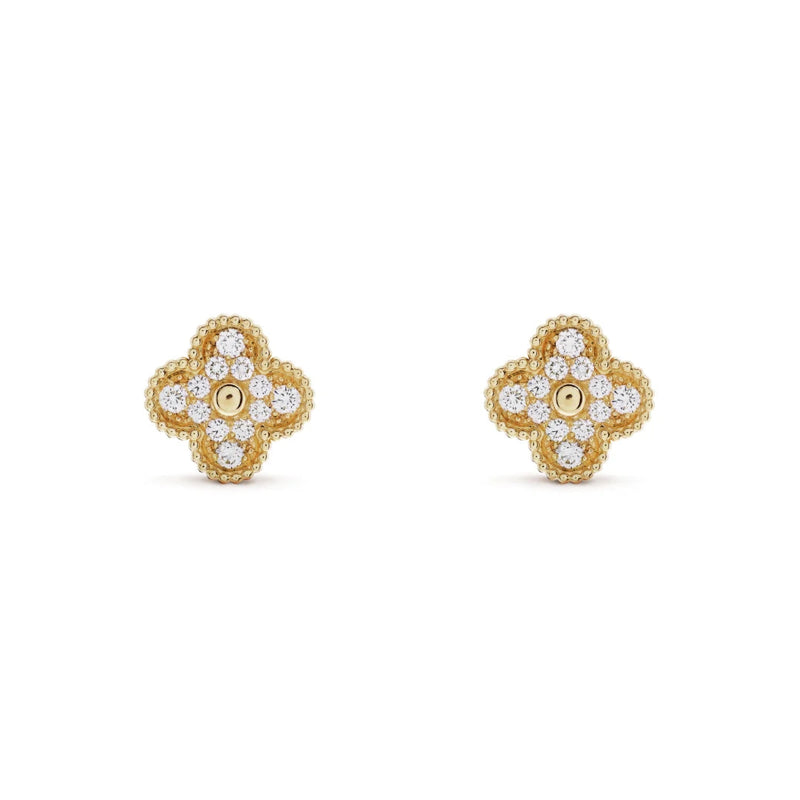 CLOVER Gold Earrings - Grand Collection | Tiva Jewelry