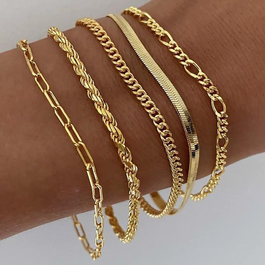 5pc Classic Bracelets Stack | Tiva Jewelry