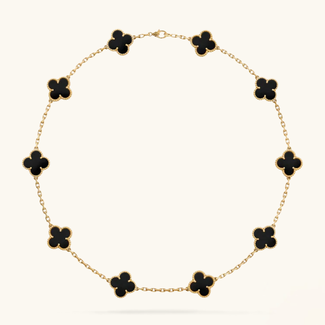 CLOVER | 10-Motive Black Necklace – On-Trend, Modern Eye-Catching Fine Jewelry