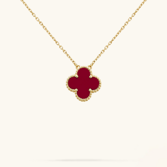Clover Red Necklace - Dramatic, Sophisticated Adornment