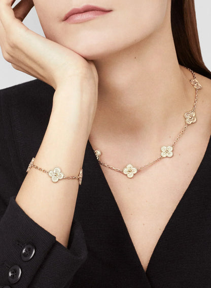CLOVER | Pink Necklace with 10 Motifs | Tiva Jewelry