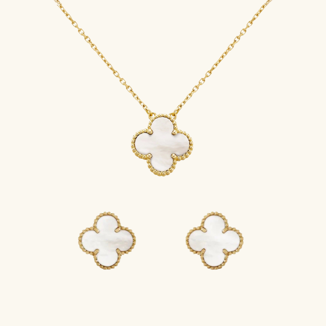 CLOVER | Golden White 2-Duo | Tiva Jewelry