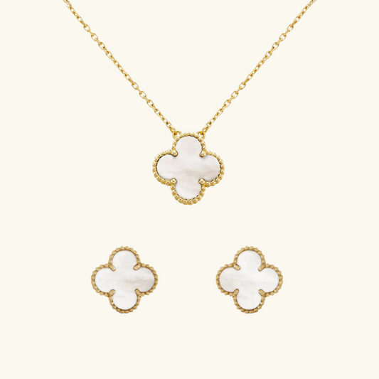 CLOVER | Golden White 2-Duo | Tiva Jewelry