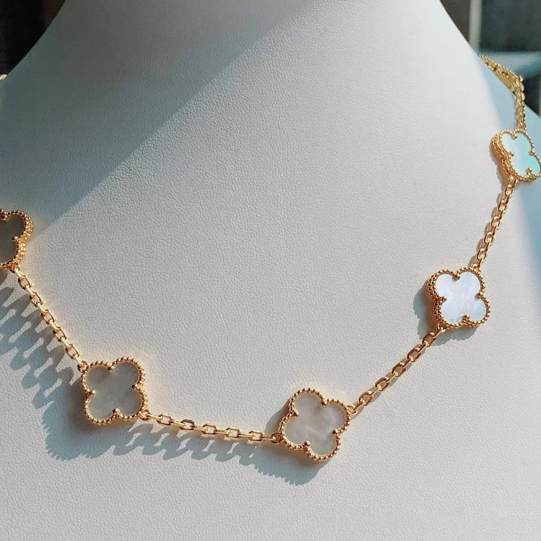 CLOVER | 10-Motif White Necklace - Current & Chic | Tiva Jewelry