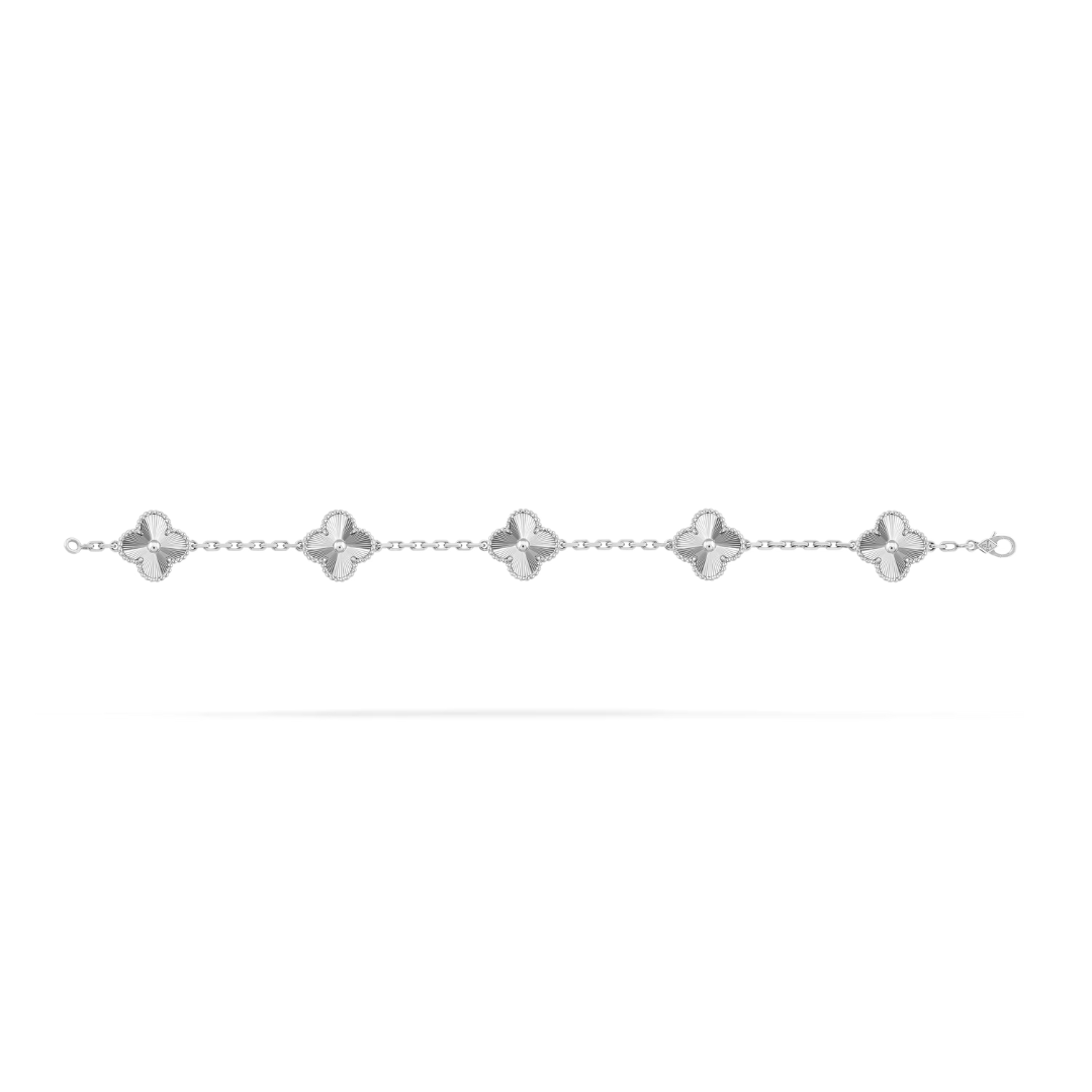 CLOVER Silver Bracelet - Subtle, Classic Radiance | Tiva Jewelry