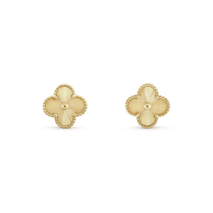 CLOVER Gold Earrings - Graceful Clover Design | Tiva Jewelry