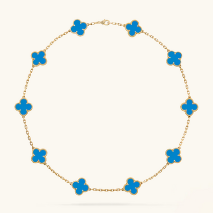 CLOVER | 10-Motif Blue Necklace | Tiva Jewelry