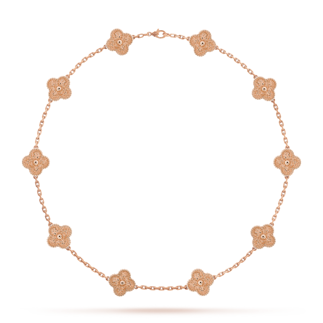 CLOVER | Pink Necklace with 10 Motifs | Tiva Jewelry