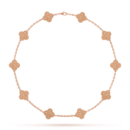 CLOVER | Pink Necklace with 10 Motifs | Tiva Jewelry