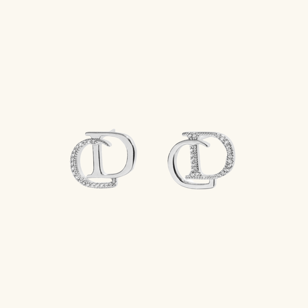 Signature DR Silver Earrings | Tiva Jewelry