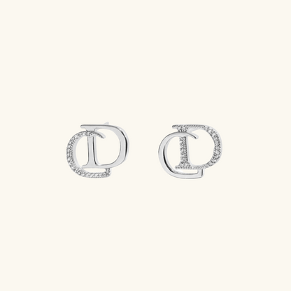 Signature DR Silver Earrings | Tiva Jewelry