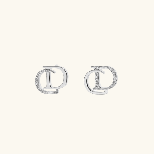Signature DR Silver Earrings | Tiva Jewelry