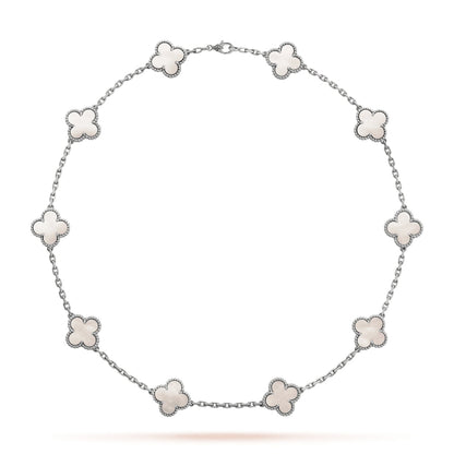 CLOVER | 10-Motive Silver Necklace | Tiva Jewelry