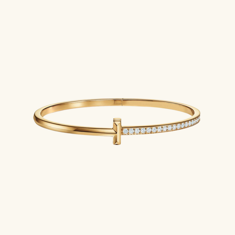 Golden T-Bar Bracelet | Tiva Jewelry