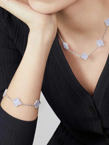 CLOVER | 10-Motif Purple Necklace | Tiva Jewelry