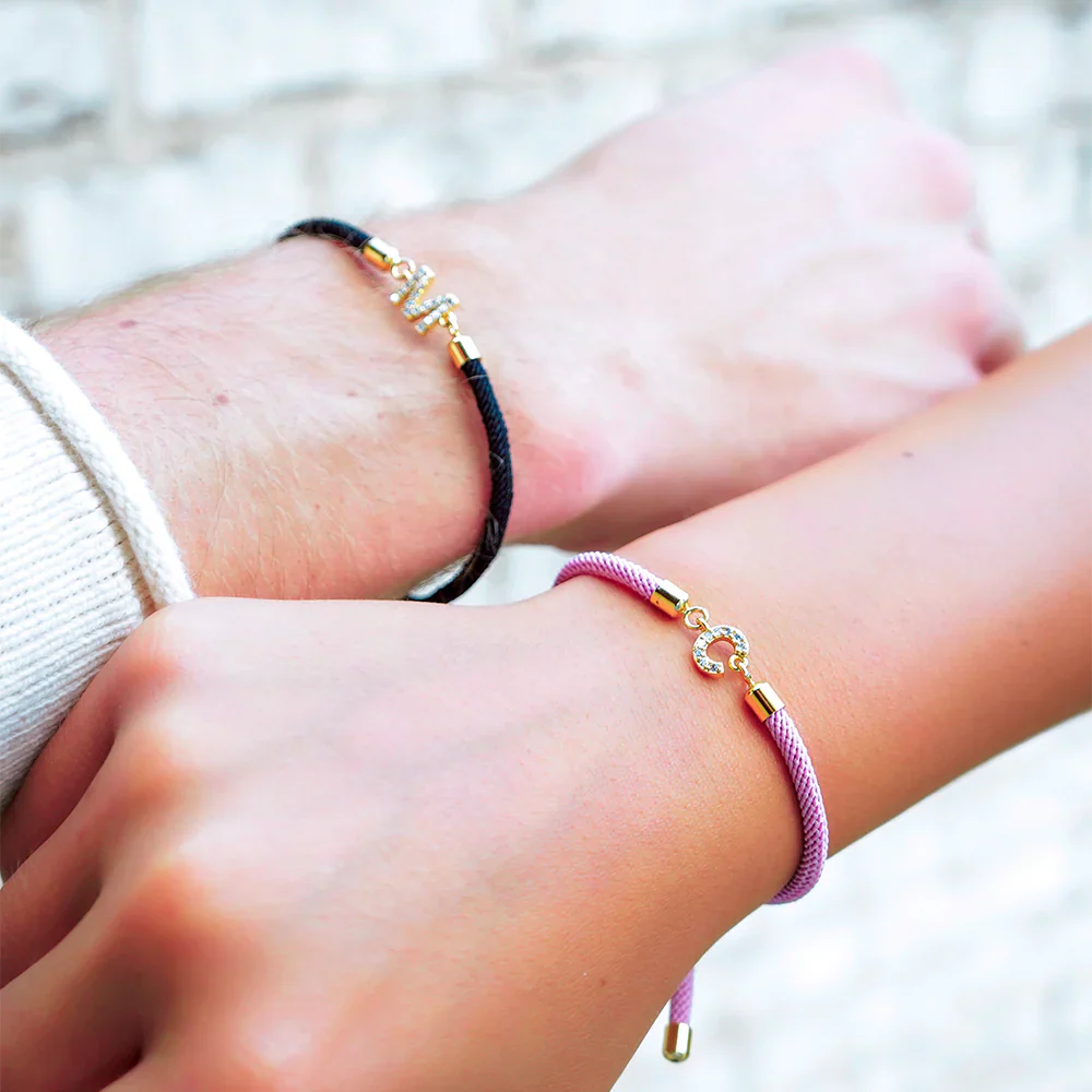 Adjustable Letter Initial Bracelets | Tiva Jewelry