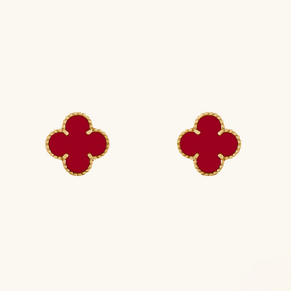 Clover Red Earrings - Sophisticated Day-to-Night Glow | Tiva Jewelry