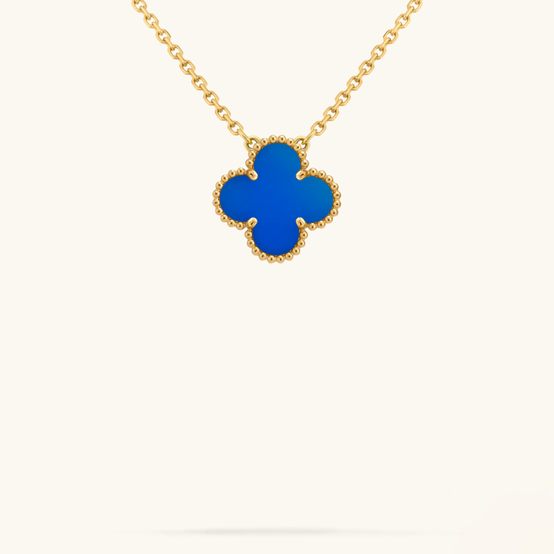 CLOVER Blue Necklace – Subtle, Versatile Adornment | Tiva Jewelry