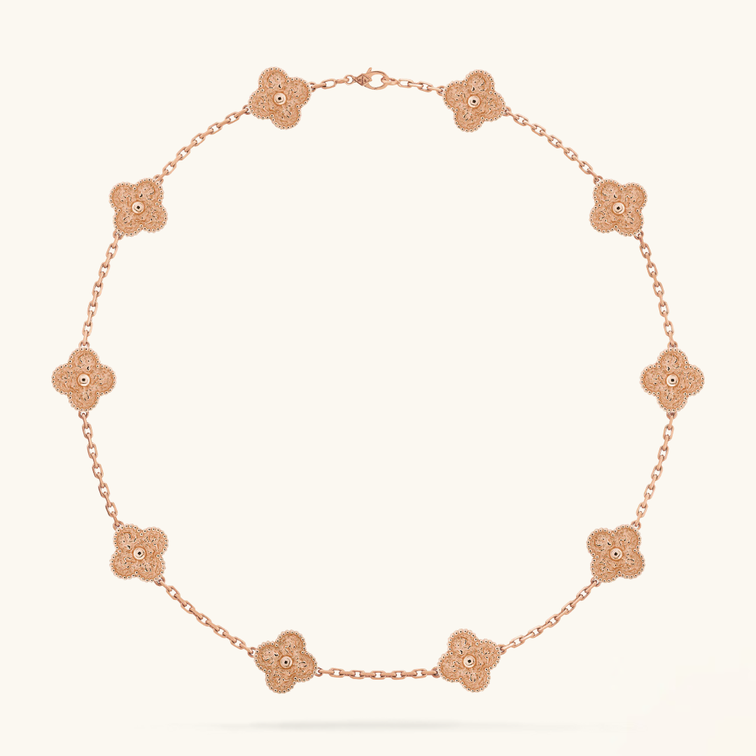 CLOVER | Pink Necklace with 10 Motifs | Tiva Jewelry