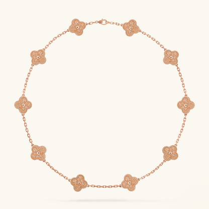 CLOVER | Pink Necklace with 10 Motifs | Tiva Jewelry