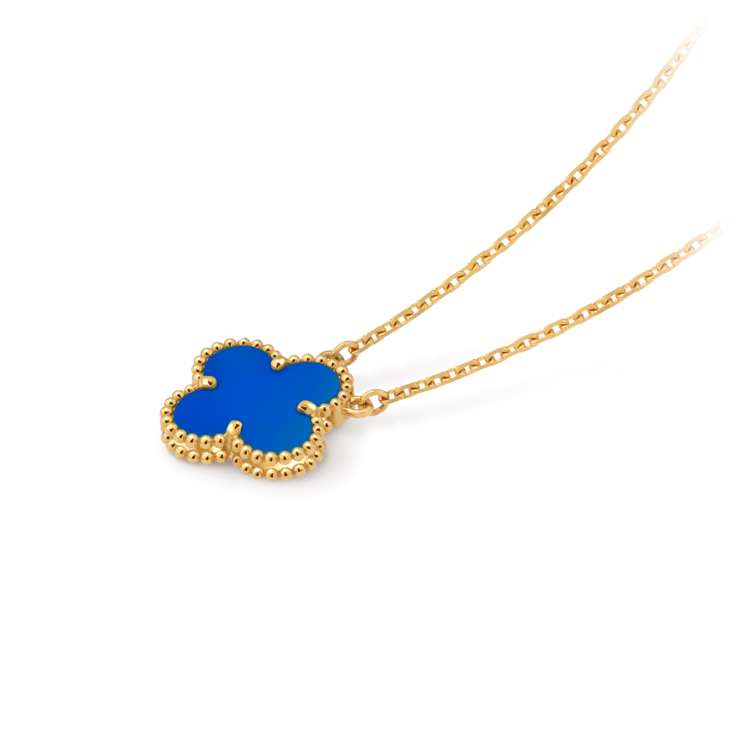 CLOVER Blue Necklace – Subtle, Versatile Adornment | Tiva Jewelry
