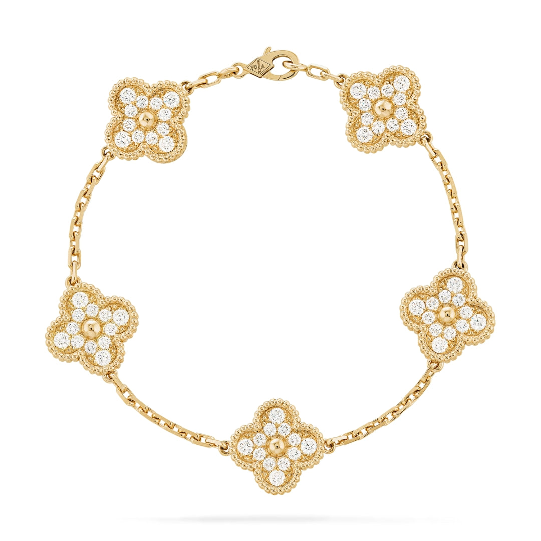 CLOVER Luxe Gold Bracelet | Tiva Jewelry