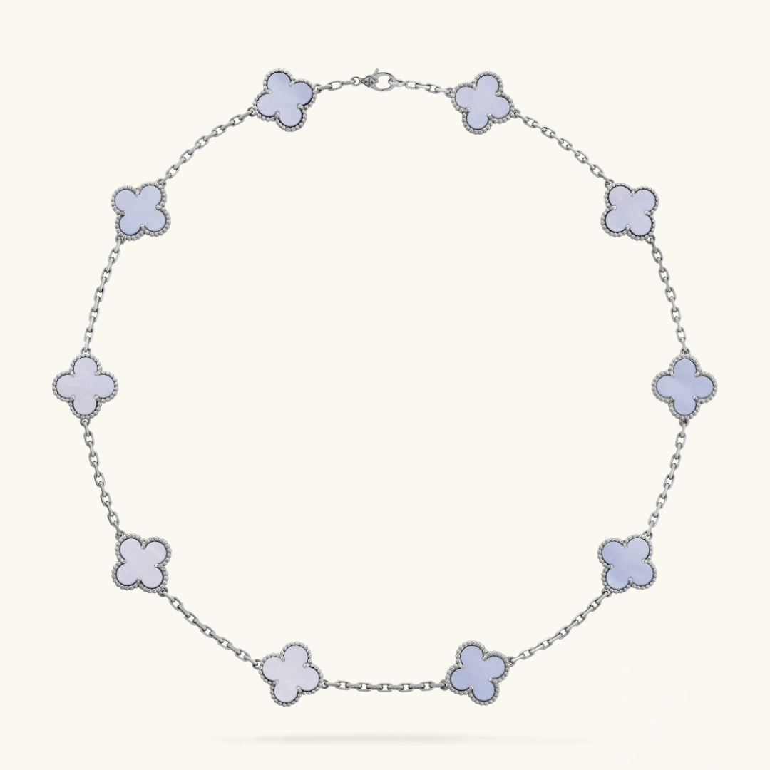 CLOVER | 10-Motif Purple Necklace | Tiva Jewelry