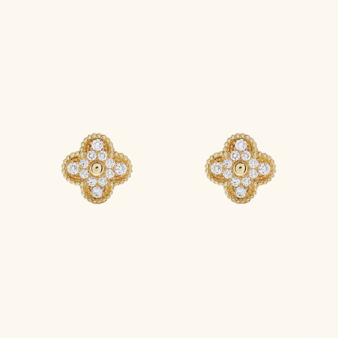 CLOVER Gold Earrings - Grand Collection | Tiva Jewelry