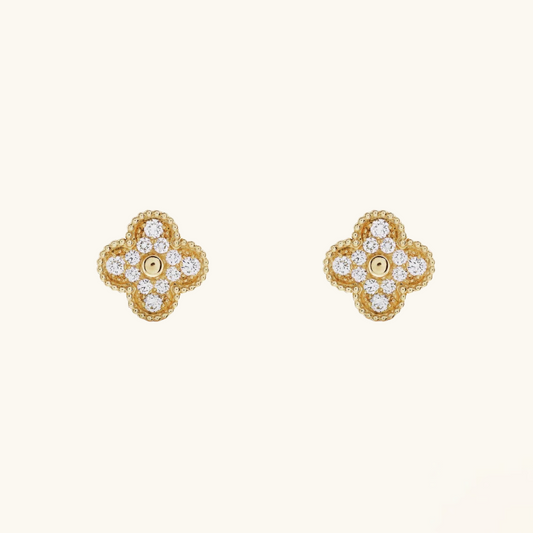 CLOVER Gold Earrings - Grand Collection | Tiva Jewelry