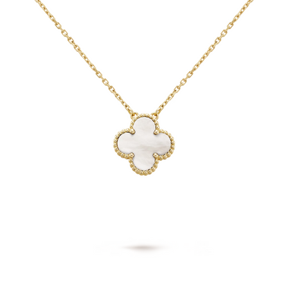 CLOVER White/Gold Necklace – Everlasting Elegance for Day-to-Night Aesthetic