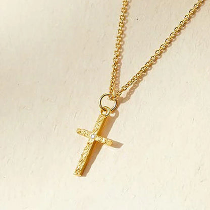 2pc 14k Initial & Cross Necklace Collection | Tiva Jewelry