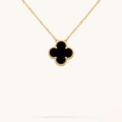 CLOVER Black Pendant Necklace | Tiva Jewelry