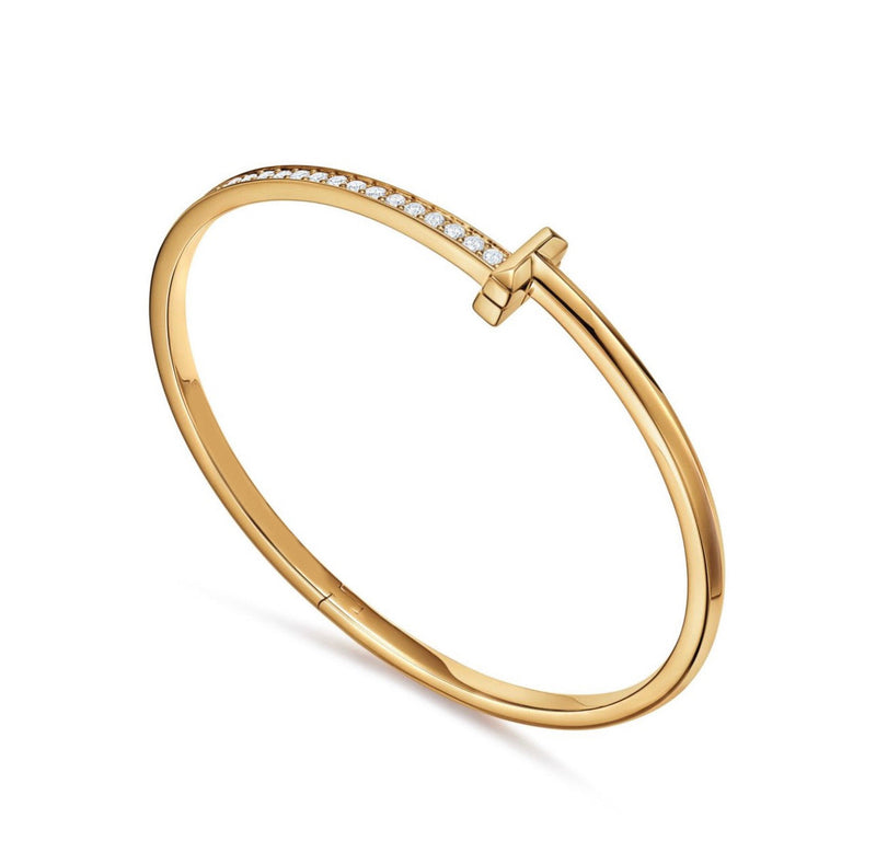 Golden T-Bar Bracelet | Tiva Jewelry