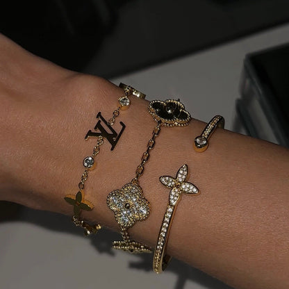 Signature Gold Lottie Bracelet | Tiva Jewelry