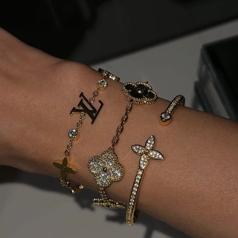 Signature Gold Lottie Bracelet | Tiva Jewelry