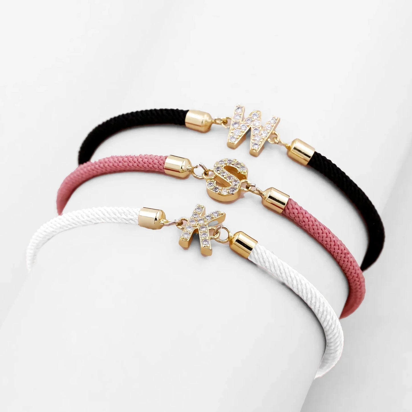 Adjustable Letter Initial Bracelets | Tiva Jewelry